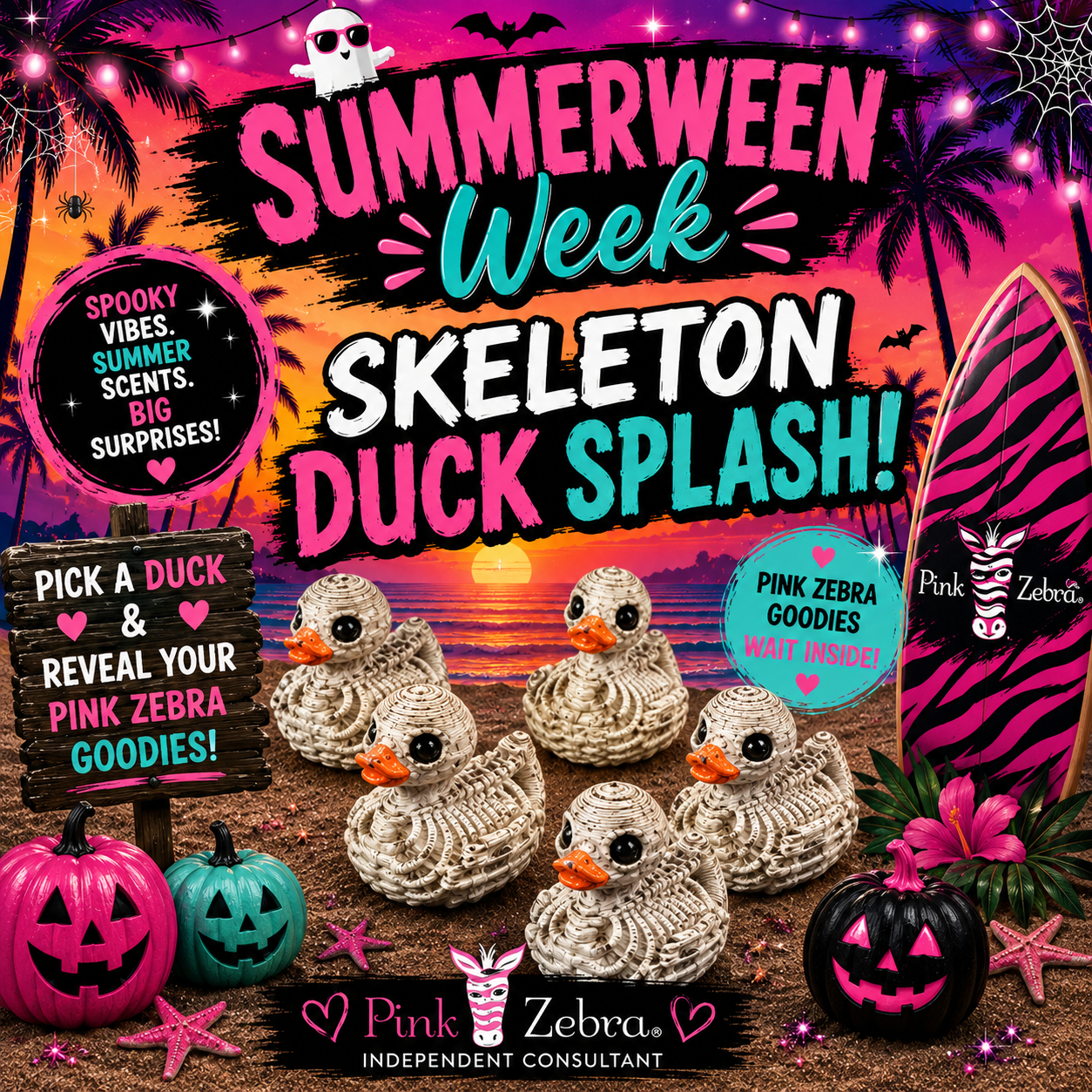 Skeleton Duck Splash - Summerween Week